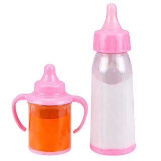 Zestaw Magiczne Butelki Dla Lalek Niemowlaka Soczek Mleko Smoczek 3 szt. LEAN TOYS