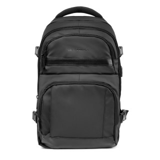 Plecak podróżny do samolotu z kieszenią na laptop 20l 40x20x25 cm - czarny WOZINSKY