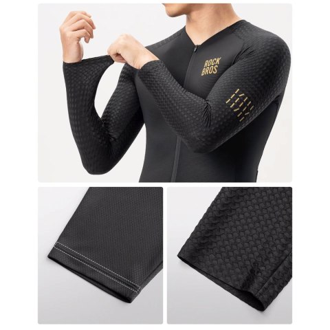 Koszulka rowerowa Diamond z długim rękawem rozmiar XXXL - czarna ROCKBROS