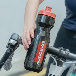 Bidon rowerowy butelka 750 ml - czarno czerwona ROCKBROS