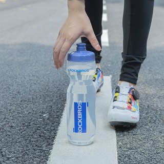 Bidon rowerowy butelka 750 ml - przezroczysto niebieska ROCKBROS
