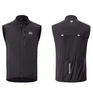 Kamizelka rowerowa termiczna rozmiar XXXL - czarna ROCKBROS