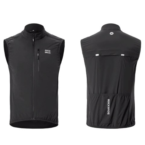 Kamizelka rowerowa termiczna rozmiar XXXXL - czarna ROCKBROS
