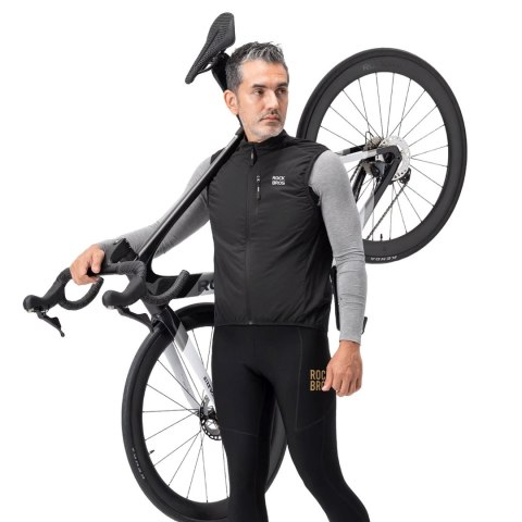 Kamizelka rowerowa termiczna rozmiar XXXXL - czarna ROCKBROS