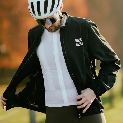 Koszulka rowerowa Diamond z długim rękawem rozmiar L - biała ROCKBROS