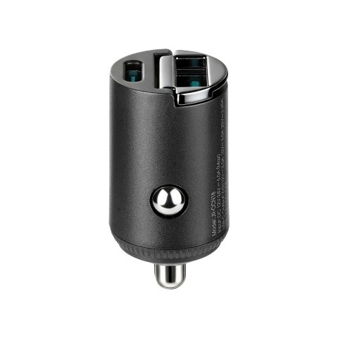 Ładowarka samochodowa USB-A USB-C 65W - czarna JOYROOM