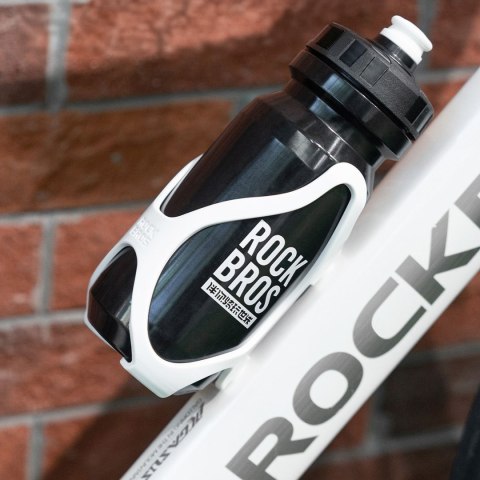 Uchwyt koszyk rowerowy plastikowy na bidon - biały ROCKBROS