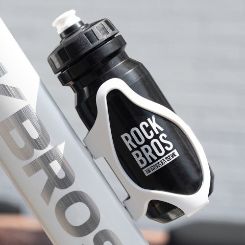 Uchwyt koszyk rowerowy plastikowy na bidon - biały ROCKBROS