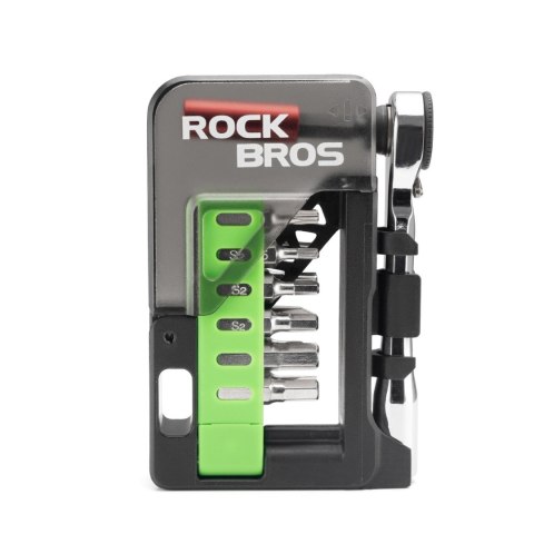 Zestaw narzędzi rowerowych multitool z mini grzechotką i bitami ROCKBROS