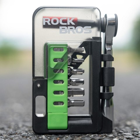 Zestaw narzędzi rowerowych multitool z mini grzechotką i bitami ROCKBROS