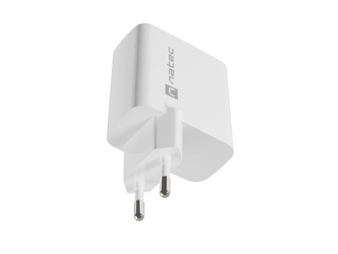 Ładowarka sieciowa Ribera GAN 1X USB-A + 1X USB-C 45W Biała Natec