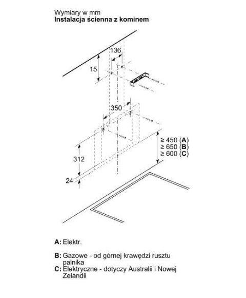 Okap DWK65DK20 biały Bosch