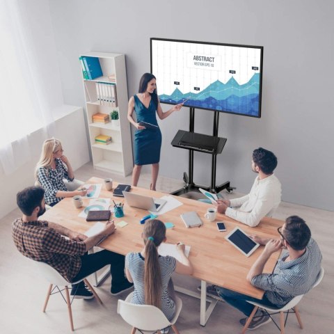 Stojak mobilny do TV 37-70cali, 50kg, 2 półki Techly