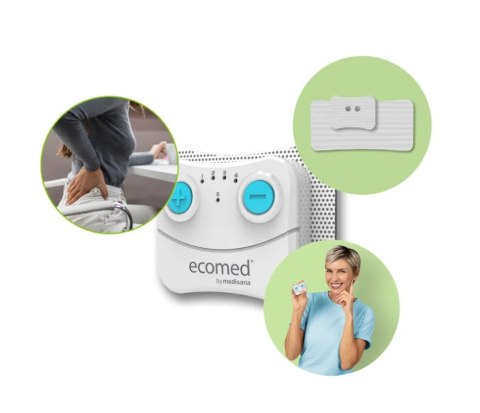 Bezprzewodowe urządzenie do terapii bólu TENS Ecomed by Medisana TT-10E 5 programów terapeutycznych | 10 poziomów intensywności 