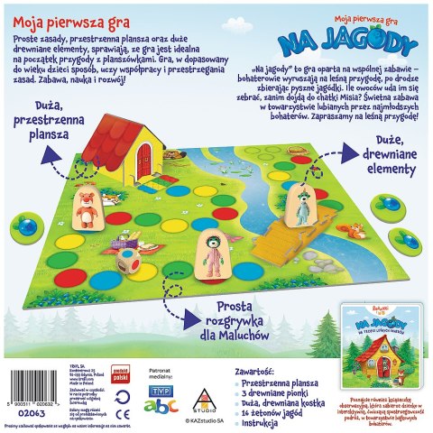 Moja pierwsza gra Na Jagody Bobaski i Miś Trefl 02063 Trefl Gry