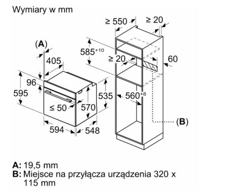 Piekarnik parowy HRG312BB4 czarny