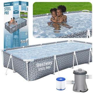 Basen Stelażowy Prostokątny Szary 366 x 201 x 66 cm Bestway 561FV Bestway