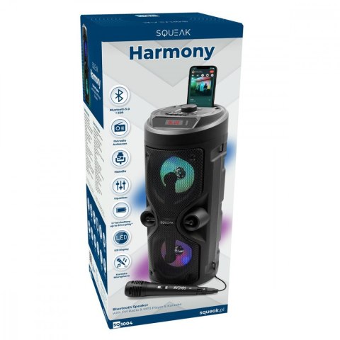 Głośnik Bluetooth 5.0 EDR Harmony SQ1004 Funkcja karaoke SQUEAK