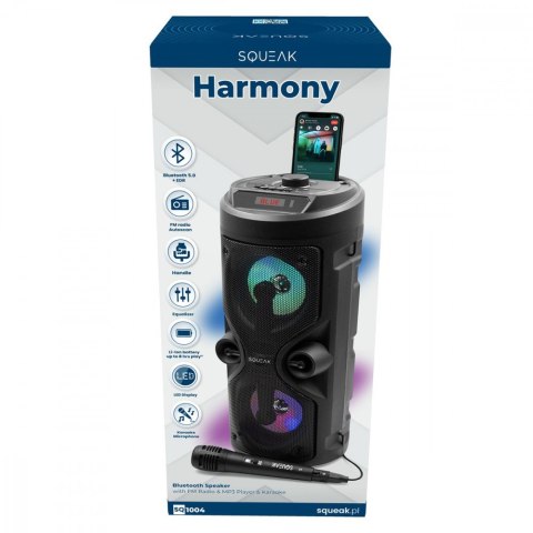 Głośnik Bluetooth 5.0 EDR Harmony SQ1004 Funkcja karaoke SQUEAK