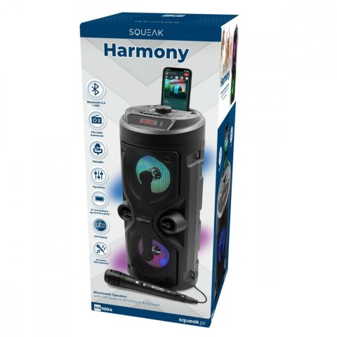Głośnik Bluetooth 5.0 EDR Harmony SQ1004 Funkcja karaoke SQUEAK