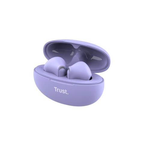 Słuchawki earbuds Yavi Bluetooth ENC fioletowe Trust