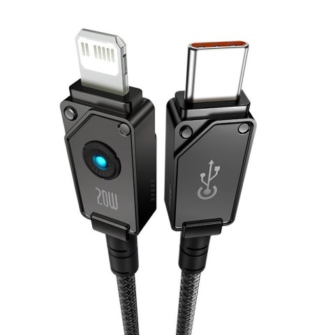 Kabel Baseus Unbreakable USB C-Lightning 20W 1m (czarny)