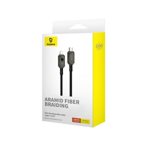 Kabel Baseus Unbreakable USB C-Lightning 20W 1m (czarny)