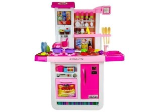 Kuchnia Woda Garnki Artykuły Spożywcze Na Baterie Dźwięk Różowa LEAN Toys