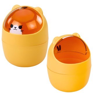 Mini Kosz Miś Na Biurko Stolik Pomarańczowy 1L 16cm LEAN