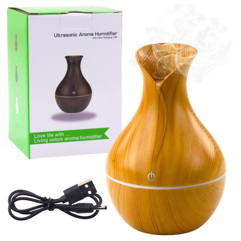 Nawilżacz Powietrza Dyfuzor Aromaterapia Imitacja Drewna 130ml LEAN