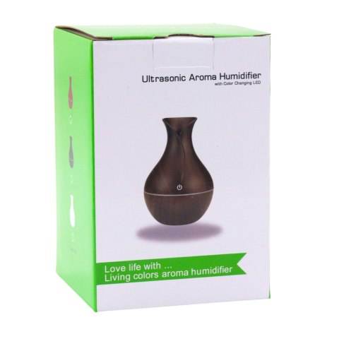Nawilżacz Powietrza Dyfuzor Aromaterapia Imitacja Drewna 130ml LEAN