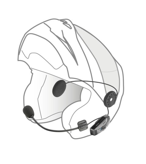 Interkom motocyklowy INTERPHONE U-COM 6R, komplet na 1 kask