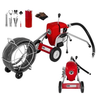 Elektryczna maszyna przepychacz udrażniacz do rur 1100W śr. 32mm MSW POWER DRAIN CLEAN 4.6E + akcesoria MSW