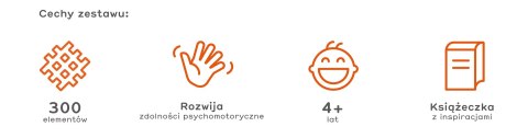 Klocki konstrukcyjne Marioinex Mini Waffle Konstruktor, 300 elementów