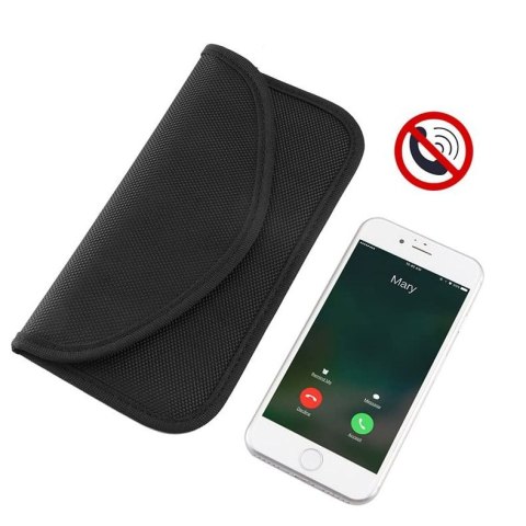 Etui antykradzieżowe na klucze samochodowe klatka Faradaya 20x11cm czarny HURTEL