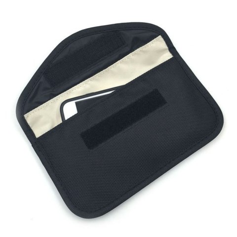 Etui antykradzieżowe na klucze samochodowe klatka Faradaya 20x11cm czarny HURTEL