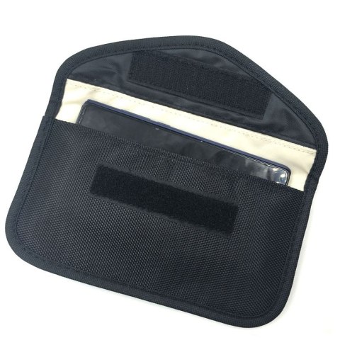 Etui antykradzieżowe na klucze samochodowe klatka Faradaya 20x11cm czarny HURTEL