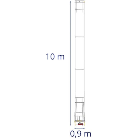 Winda wciągarka dekarska budowlana z pilotem 10 m do 300 kg 1500 W MSW