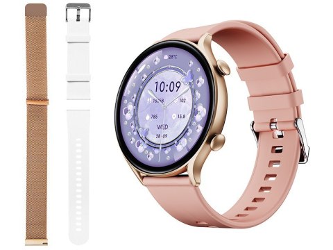 Smartwatch X19 Bluetooth różowy