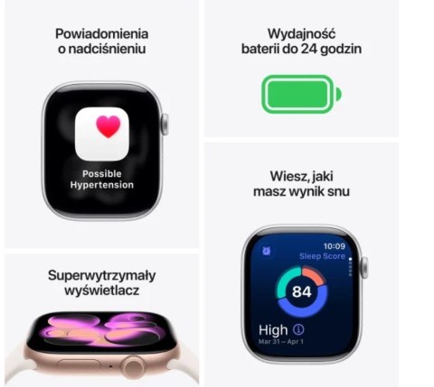Watch Series 11 GPS + Cellular, koperta 42 mm z tytanu w kolorze naturalnym, pasek sportowy w kolorze górskiej szarości - rozmia