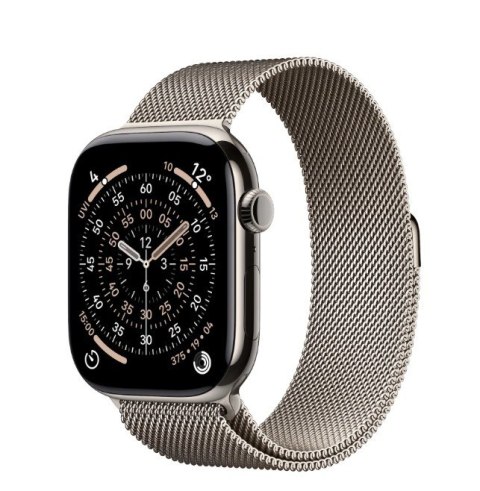 Watch Series 11 GPS + Cellular koperta 46 mm z tytanu w kolorze naturalnym, bransoleta mediolańska w kolorze naturalnym - rozmia