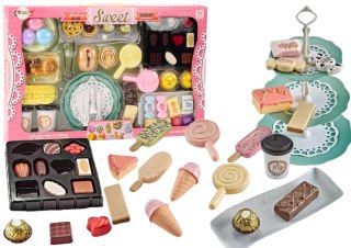 Cukiernia Kawiarnia Zestaw Słodycze Patera Ciastka Kawa Ciasto 50 ele. LEAN Toys