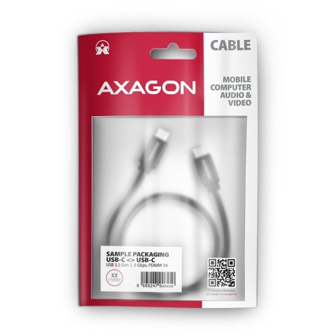 BUCM3-CM15AB Kabel USB-C - USB-C, 1.5m, PD 60W, 3A, ALU, oplot czarny