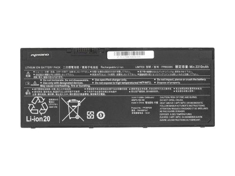 Bateria FPB0338S do Fujitsu LifeBook U758 - 3490 mAh (50 Wh)
