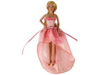 Lalka Dla Dzieci Długie Blond Włosy Szafa Buty Sukienki Akcesoria Różowa LEAN Toys