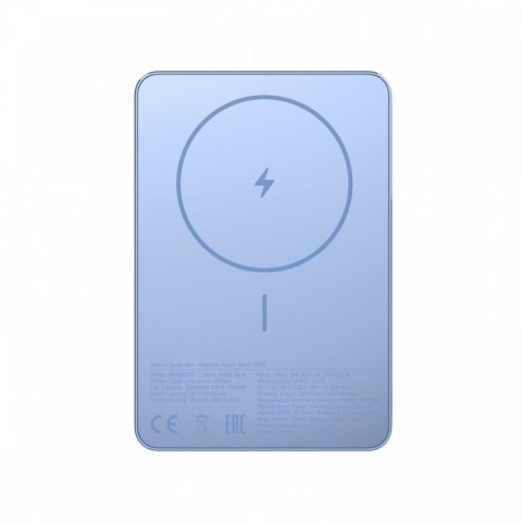 PowerBank Super Slim Magnetic 5000 niebieski