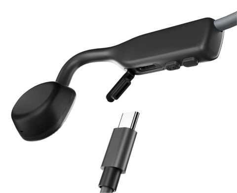 Słuchawki bezprzewodowe kostne Shokz OpenMove USB-C szare