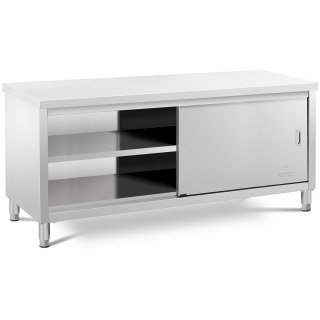 Szafka stojąca nierdzewna gastronomiczna drzwiczki suwane 200x70cm Royal Catering
