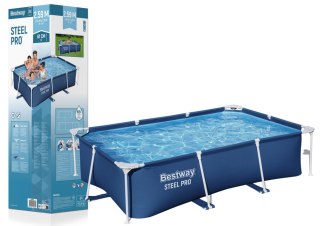 Basen Ogrodowy Stelażowy Prostokątny Niebieski 259x170x61 cm Bestway 56403 Bestway