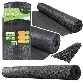 Siatka Cieniująca Na Ogrodzenie Płot Maskująca Szara 1.5M 25M 140g/m² LEAN
